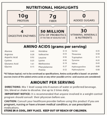 Nourish Chocolate Protein (Formerly Protein Powder)